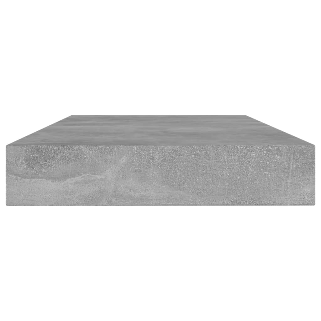 vidaXL Półki na książki, 4 szt., szarość betonu, 80x10x1,5 cm, płyta