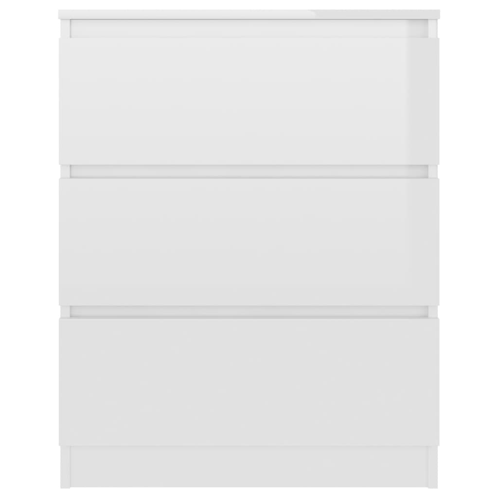 vidaXL Szafka, biała z połyskiem, 60x35x76 cm, materiał drewnopochodny