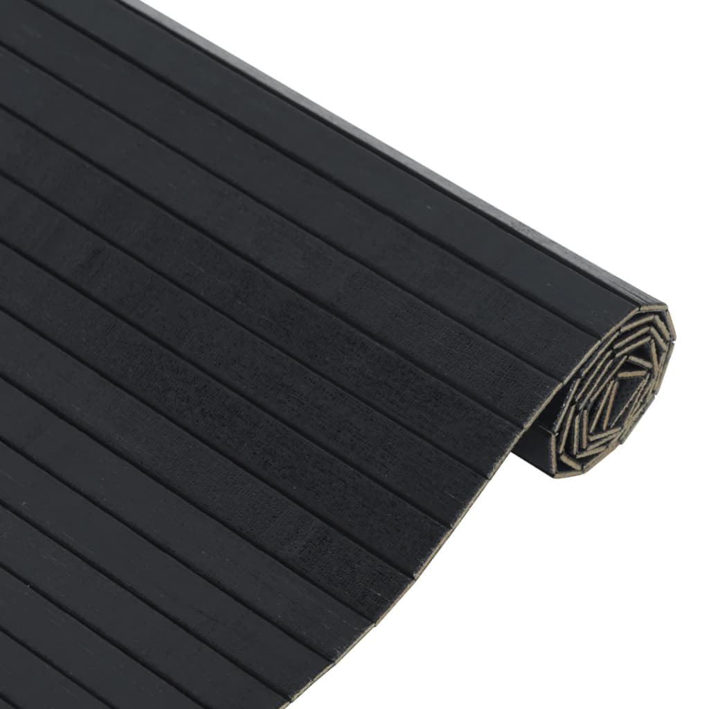 vidaXL Dywan prostokątny, czarny, 60x200 cm, bambusowy