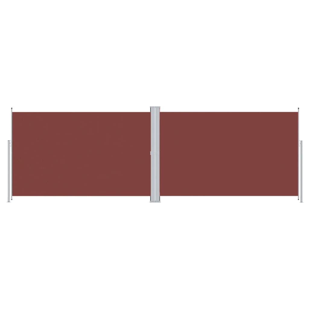 vidaXL Zwijana markiza boczna, brązowa, 220x600 cm