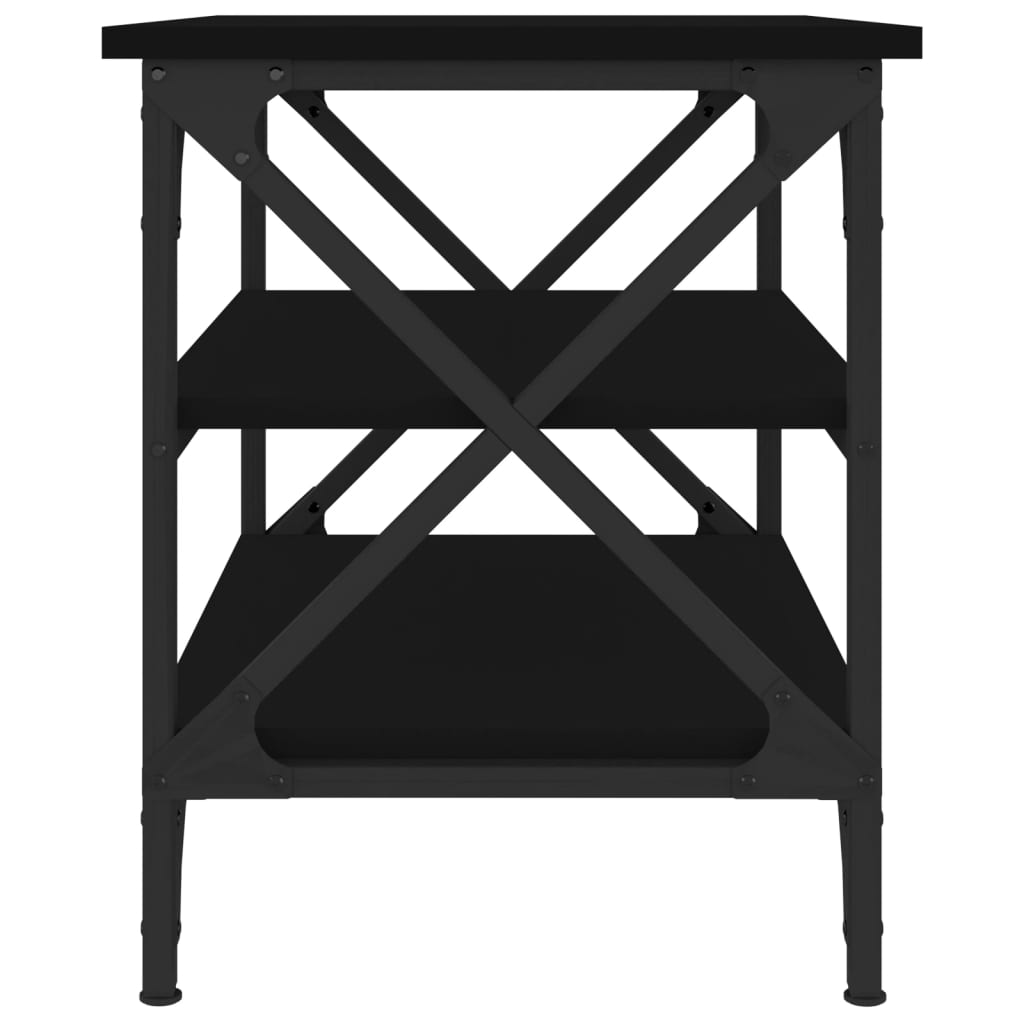 vidaXL Stolik boczny, czarny, 55x38x45 cm, materiał drewnopochodny