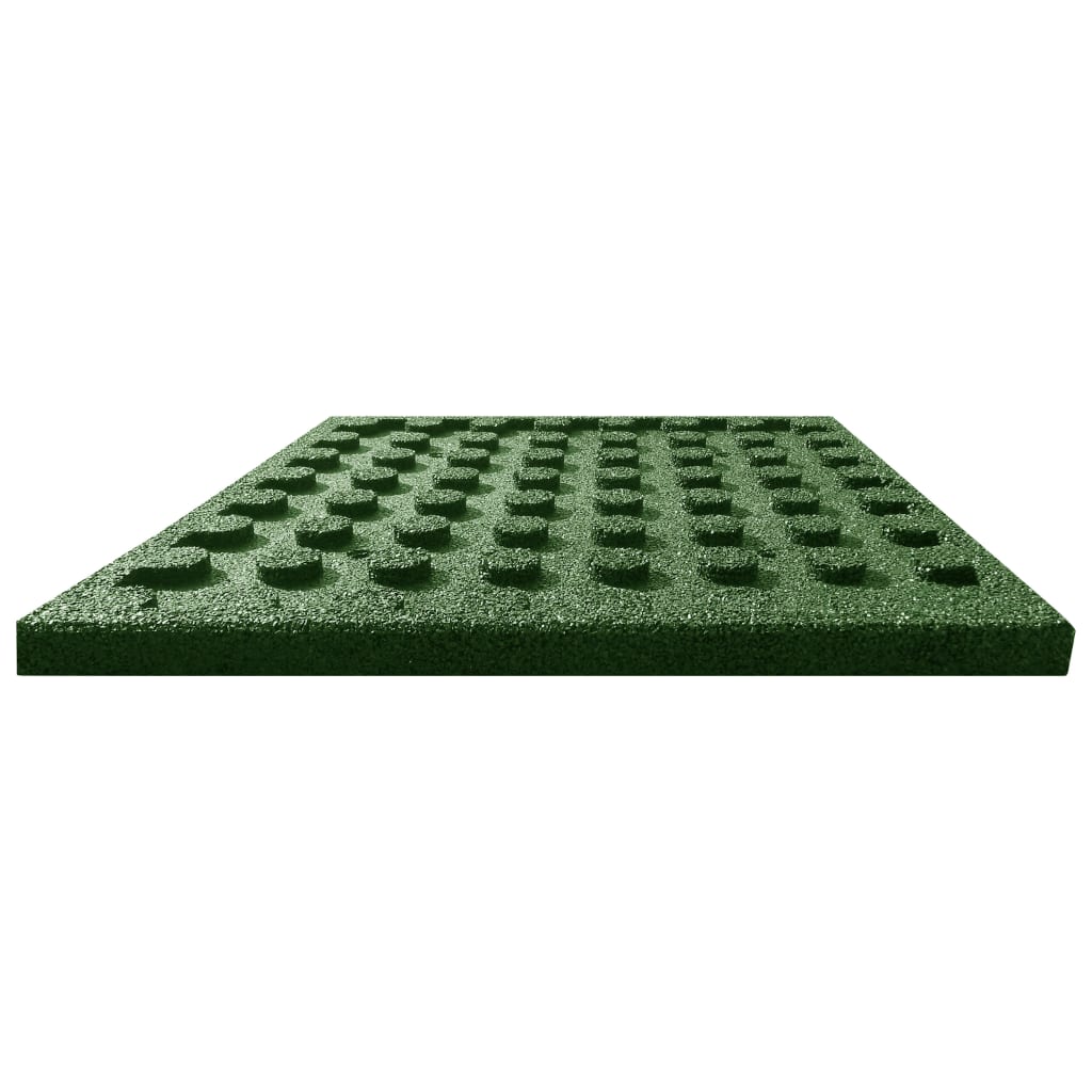 vidaXL Gumowe płyty, 6 szt., 50 x 50 x 3 cm, zielone
