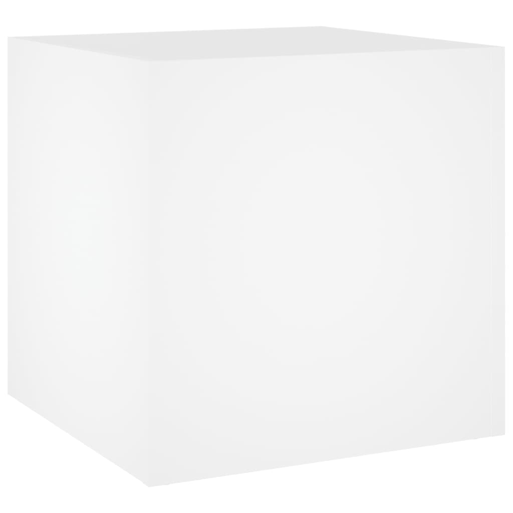 vidaXL Donica, biała, 40x40x40 cm, materiał drewnopochodny