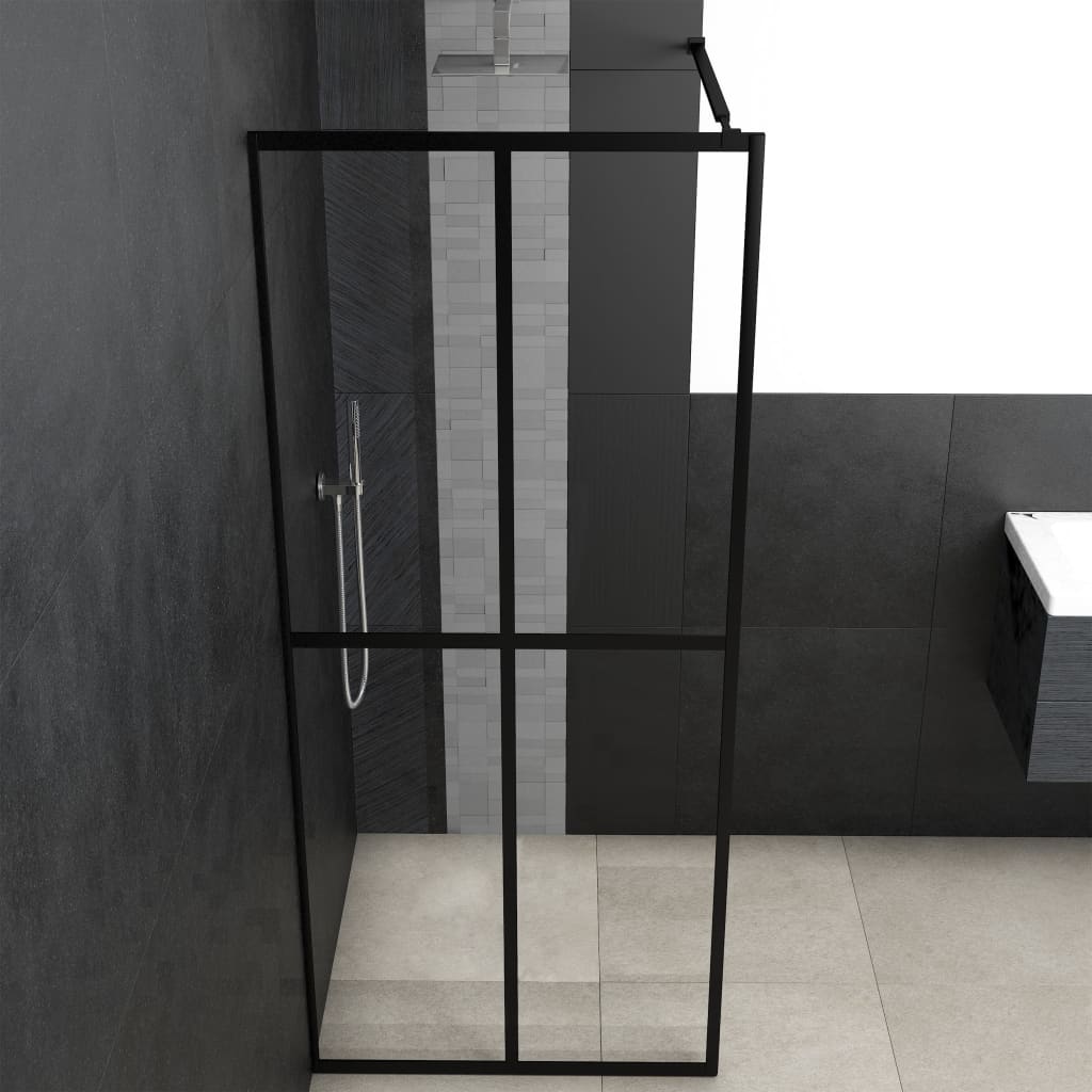 vidaXL Ścianka prysznicowa, przezroczyste szkło hartowane, 118x190 cm