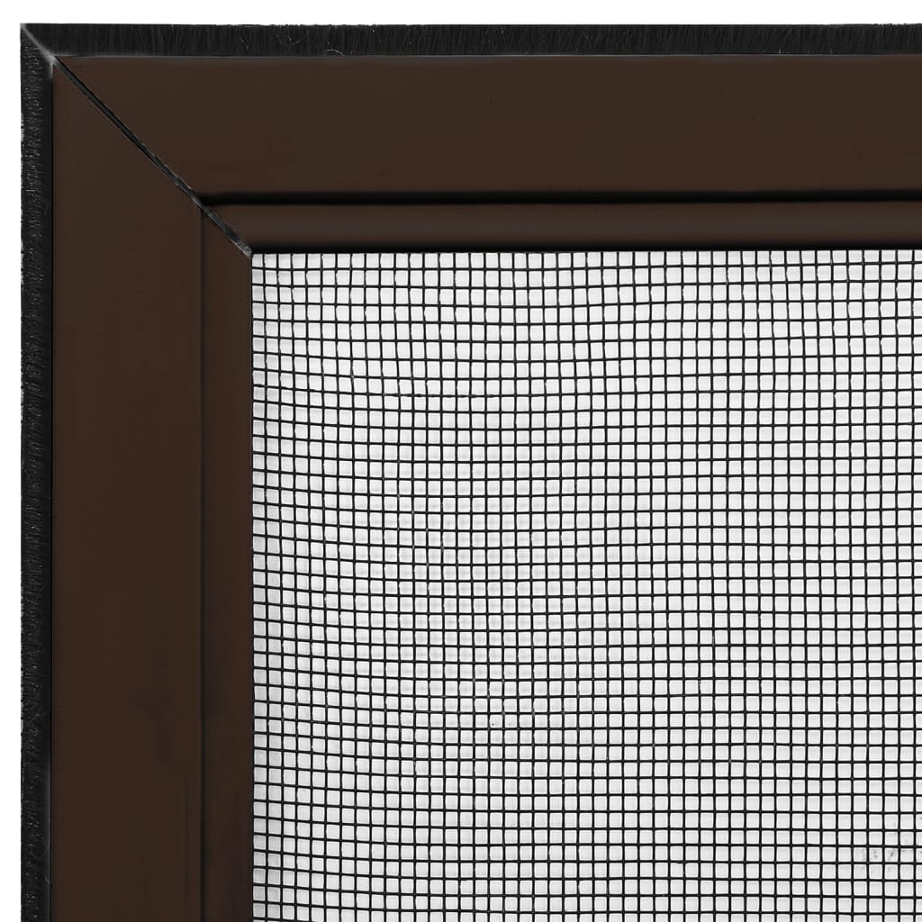 vidaXL Rozsuwana moskitiera okienna, brązowa, (100-193)x75 cm