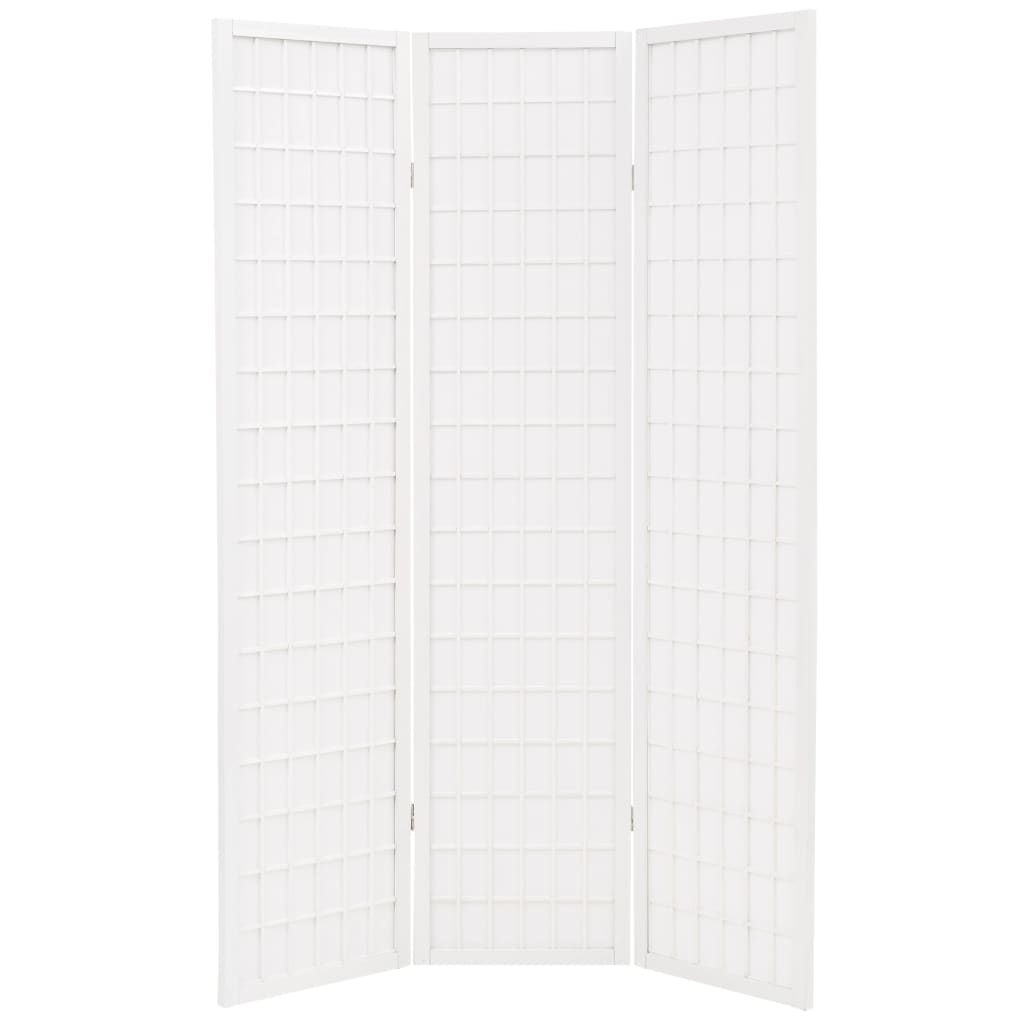 vidaXL Składany parawan 3-panelowy w stylu japońskim, 120x170, biały
