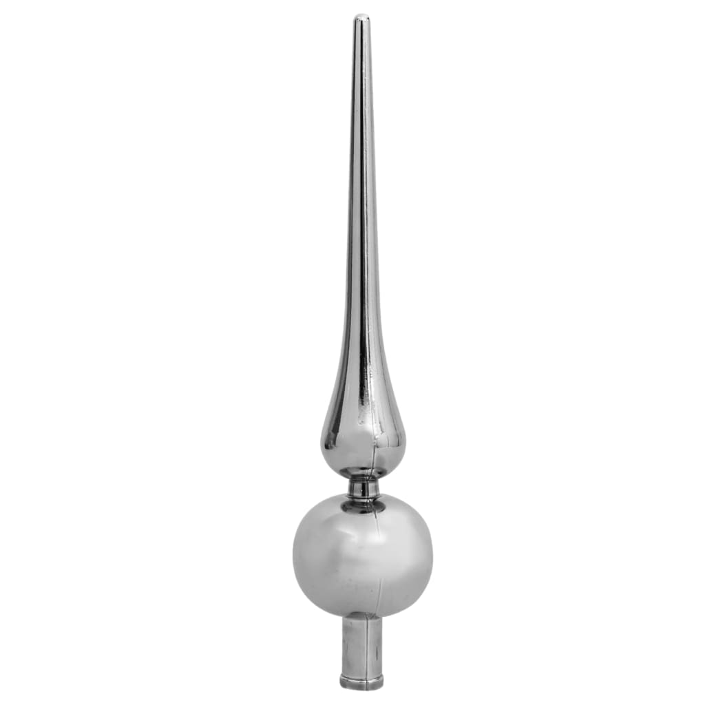 vidaXL Choinka z lampkami i bombkami, połówka, biała, 210 cm