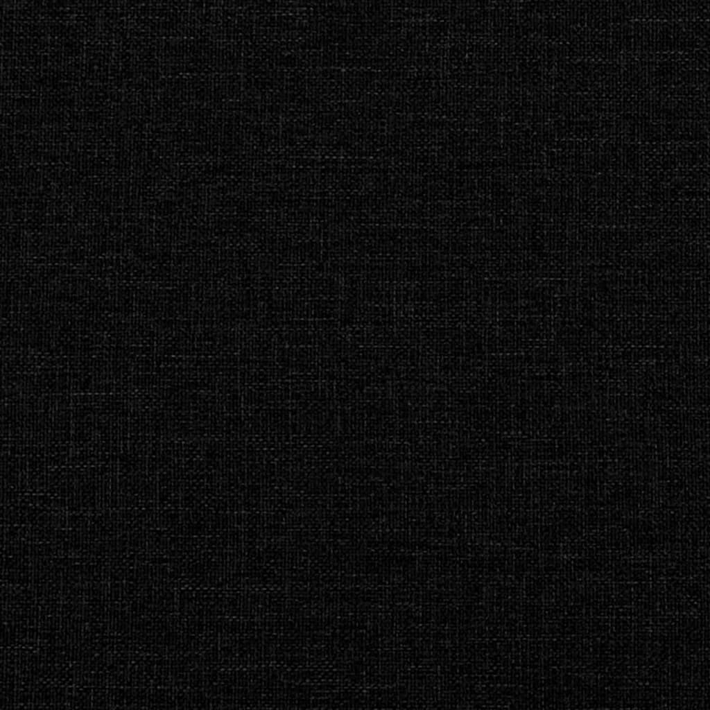 vidaXL Rozkładana kanapa z podłokietnikami, czarna, obita tkaniną