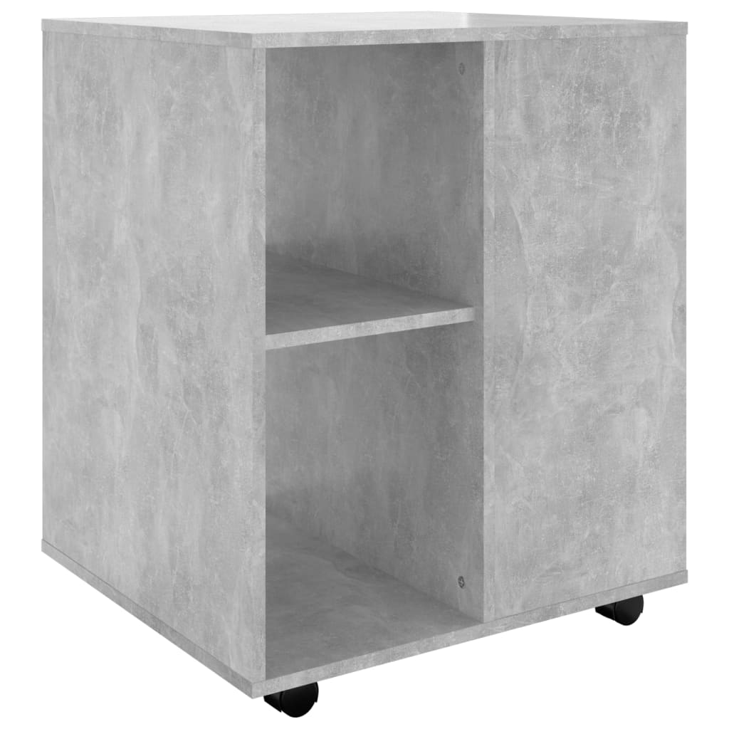 vidaXL Szafka na kółkach, szarość betonu, 60x53x72 cm