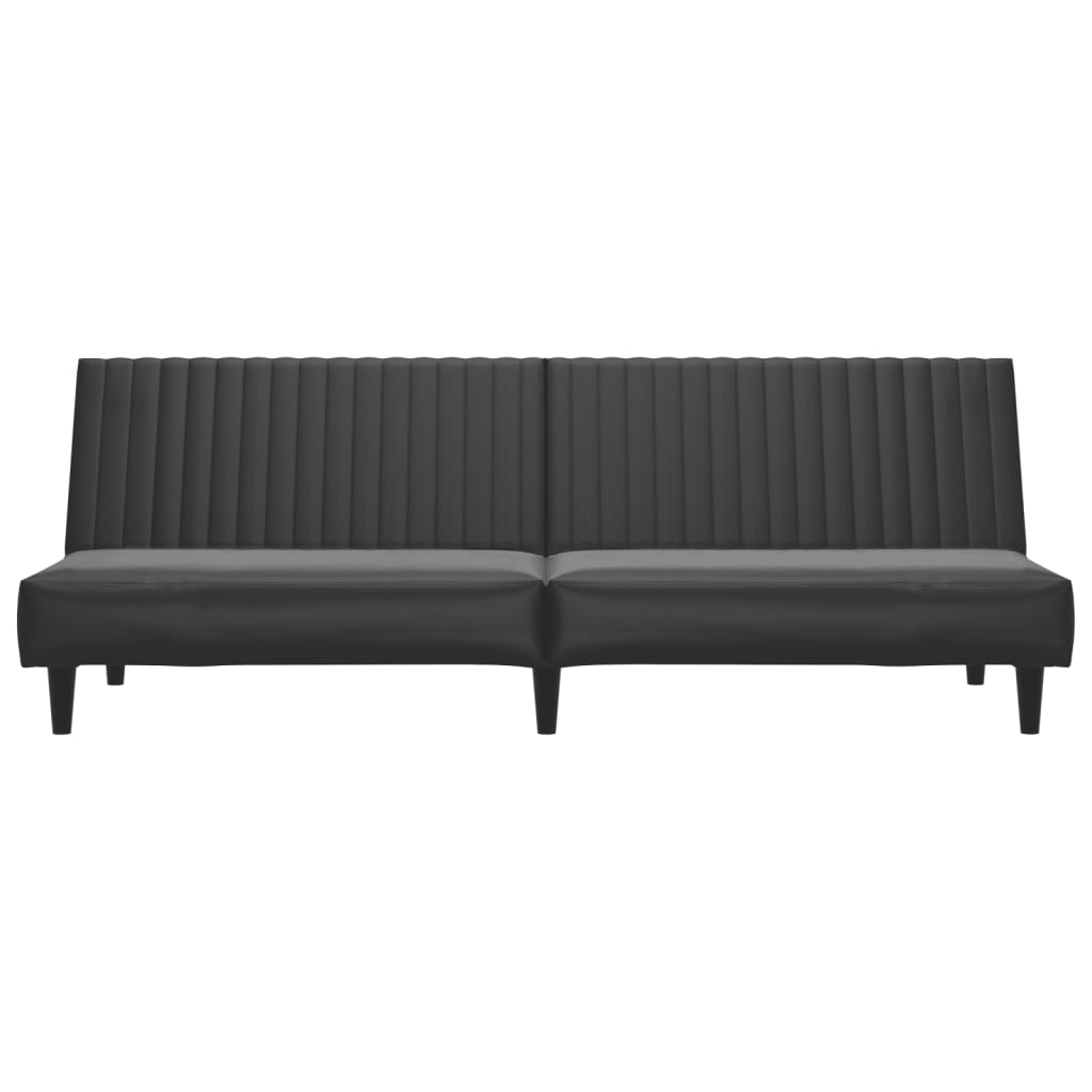 vidaXL 2-osobowa sofa, czarna, sztuczna skóra