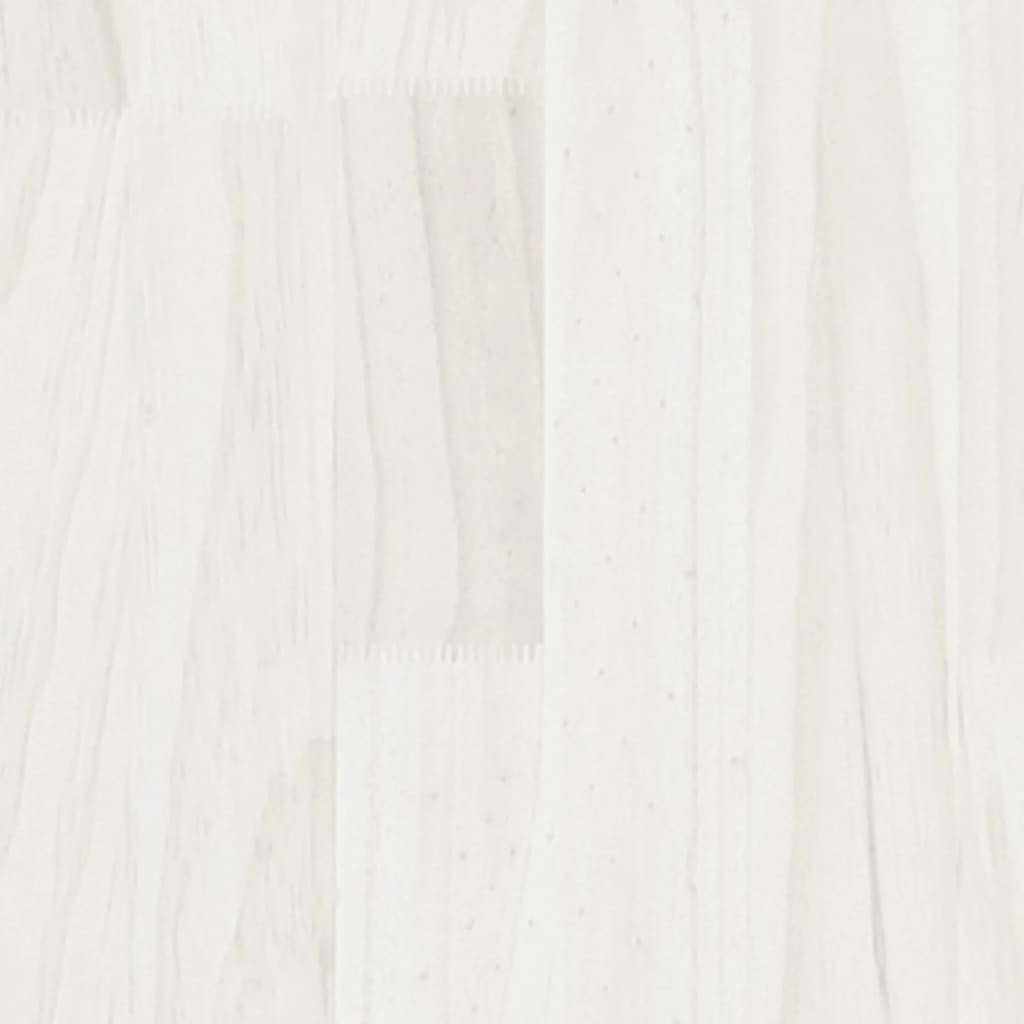 vidaXL Donice ogrodowe, 2 szt., białe, 70x70x70 cm, drewno sosnowe