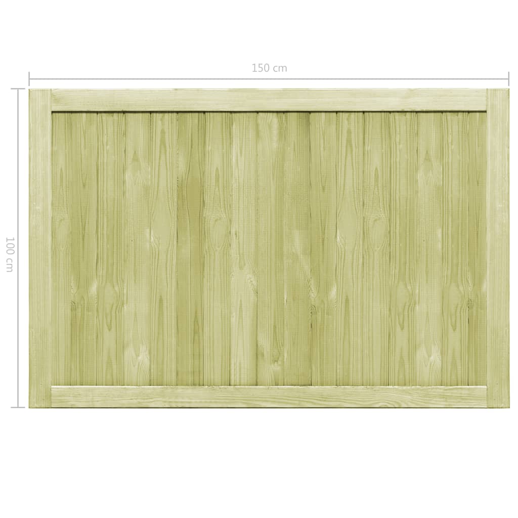 vidaXL Furtki ogrodowe, 2 szt., impregnowana sosna, 300 x 100 cm