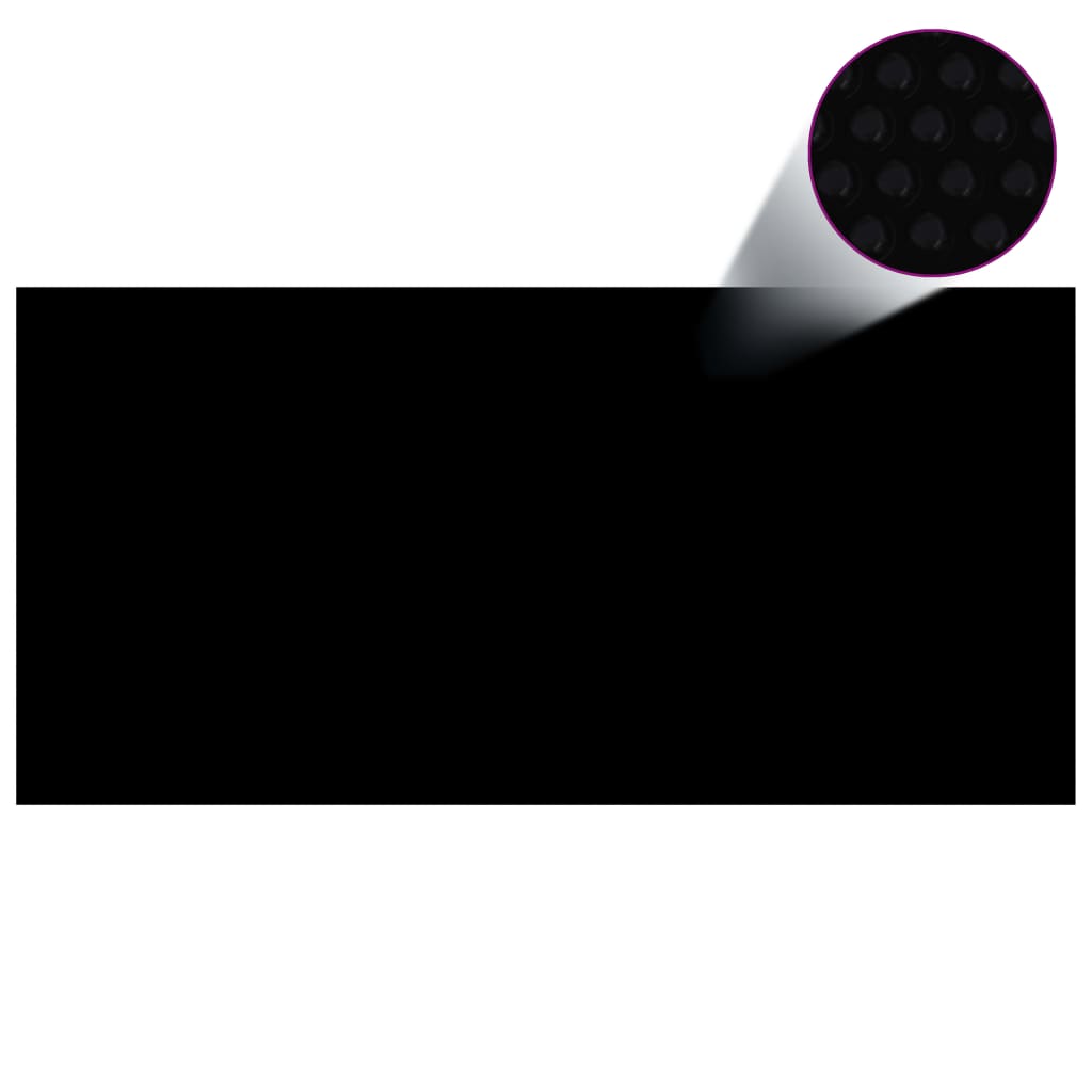 vidaXL Pokrywa na basen, czarna, 450 x 220 cm, PE