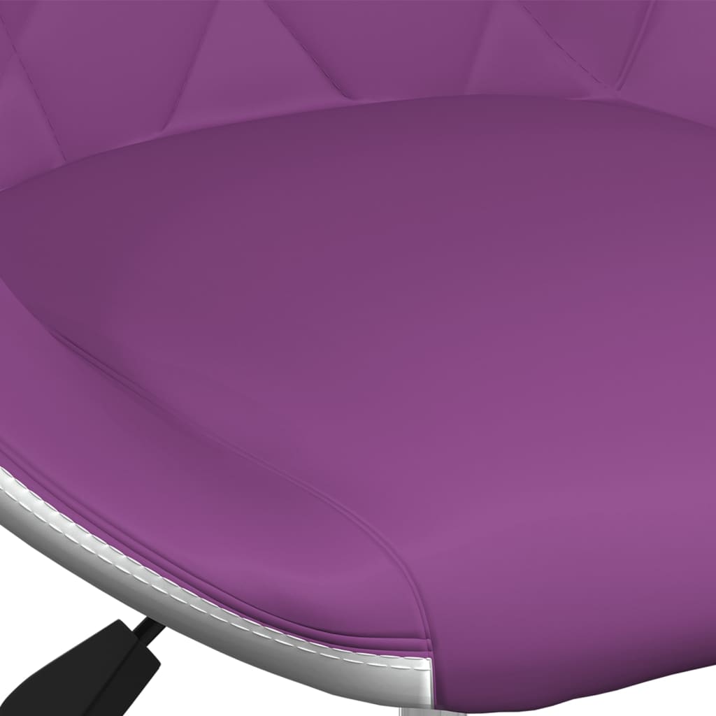vidaXL Krzesło stołowe, fioletowo-białe, obite sztuczną skórą