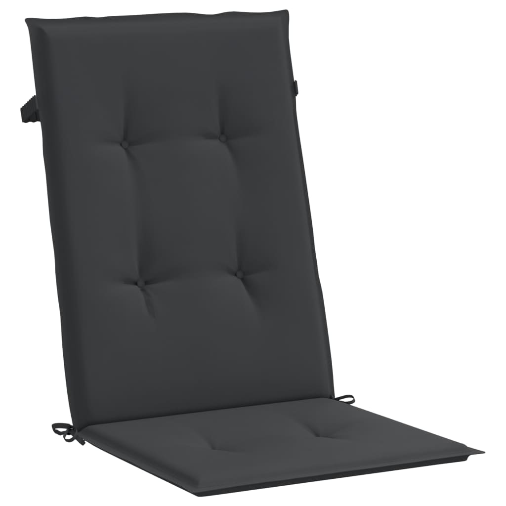 vidaXL Poduszki na krzesła ogrodowe, 6 szt., czarne, 120x50x3 cm