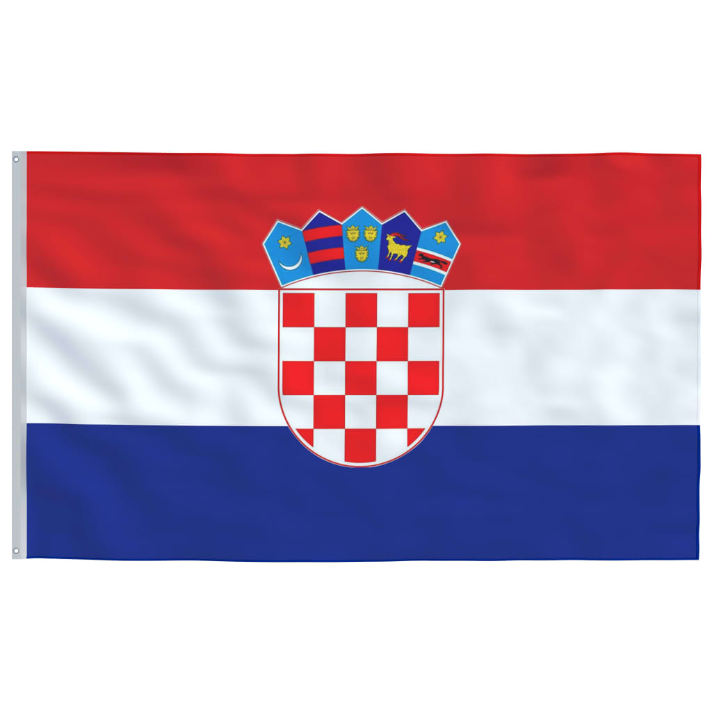 vidaXL Flaga Chorwacji z masztem, 6,23 m, aluminium