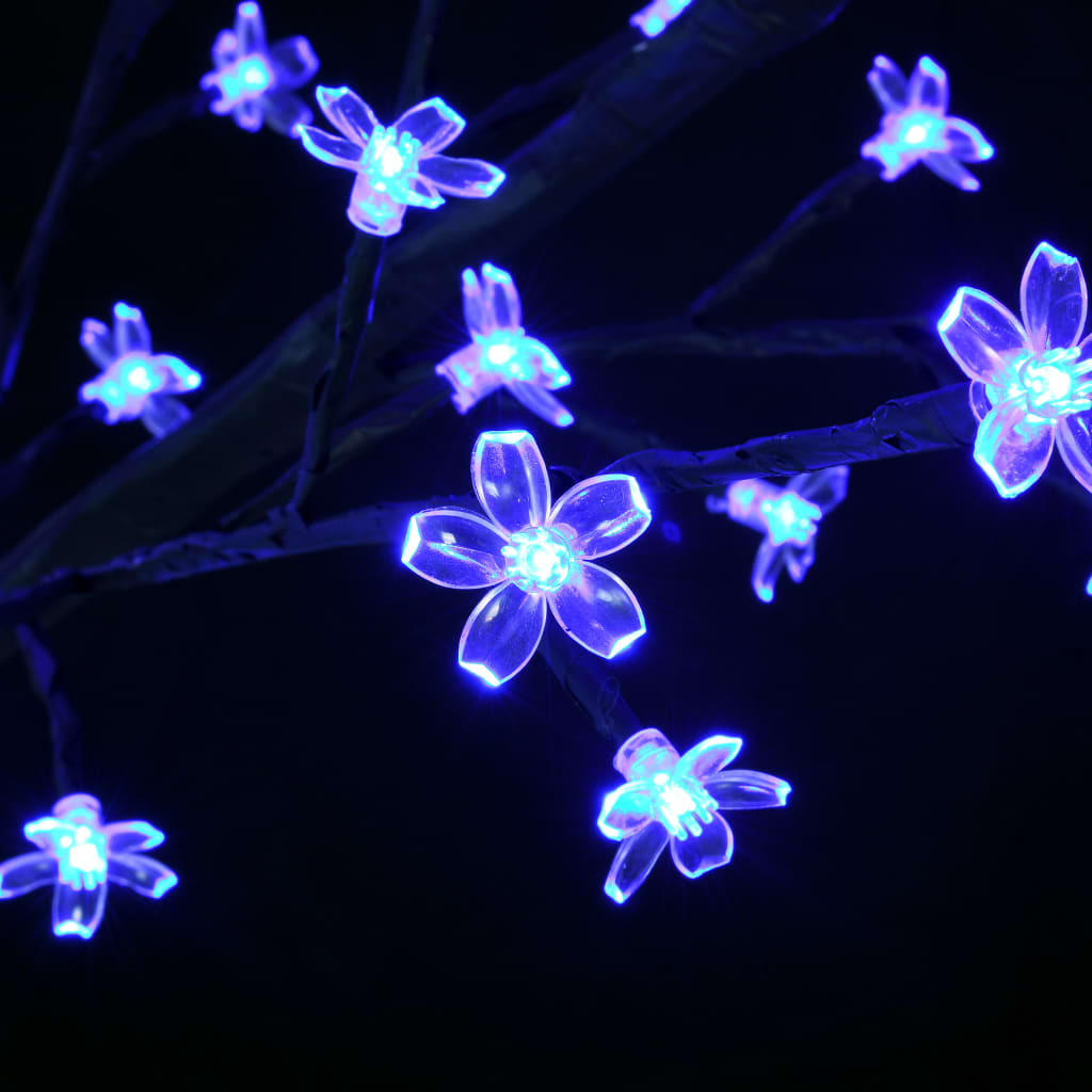 vidaXL Drzewko świecące na niebiesko, 120 LED, kwiat wiśni, 150 cm