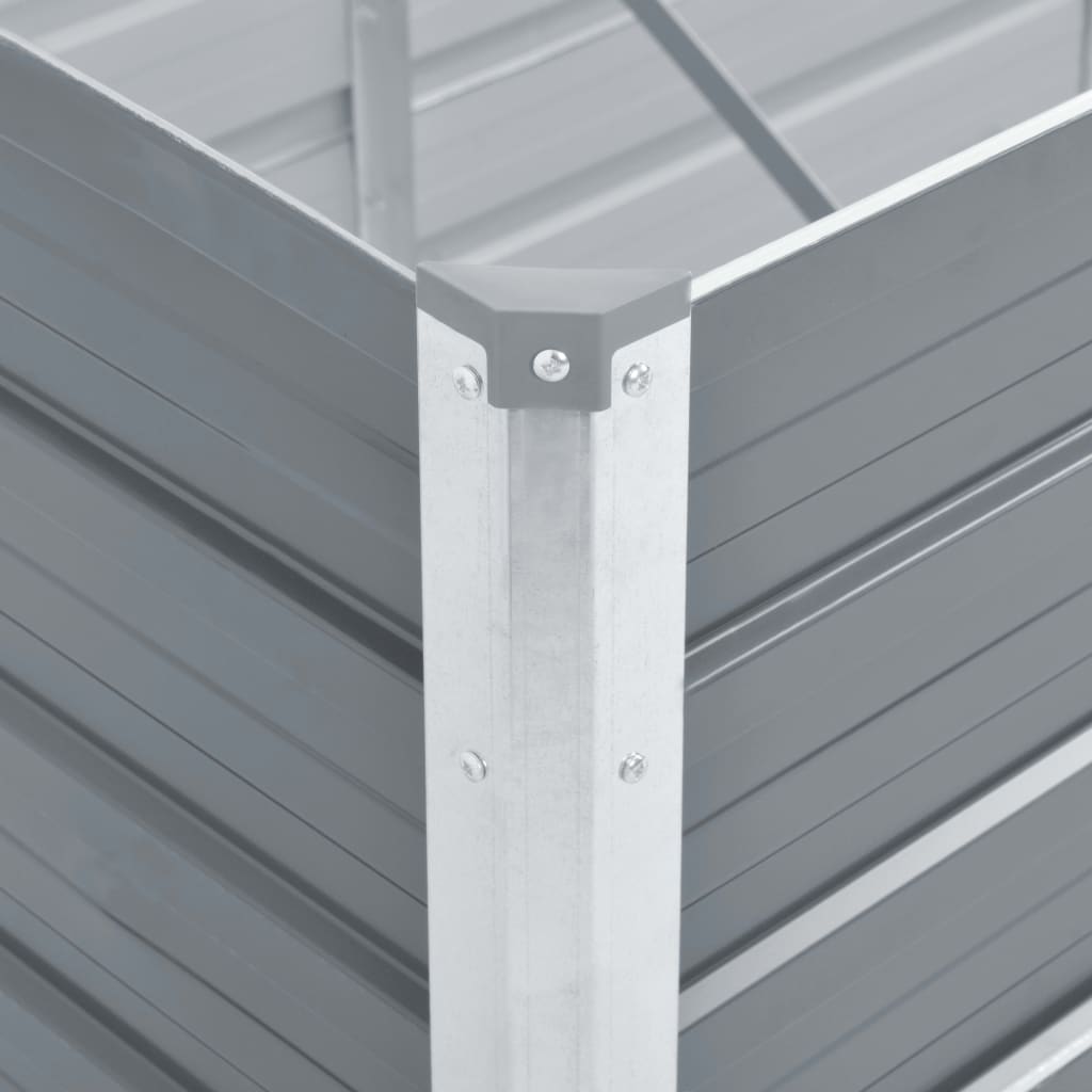 vidaXL Podwyższona donica z galwanizowanej stali, 100x40x45 cm, szara
