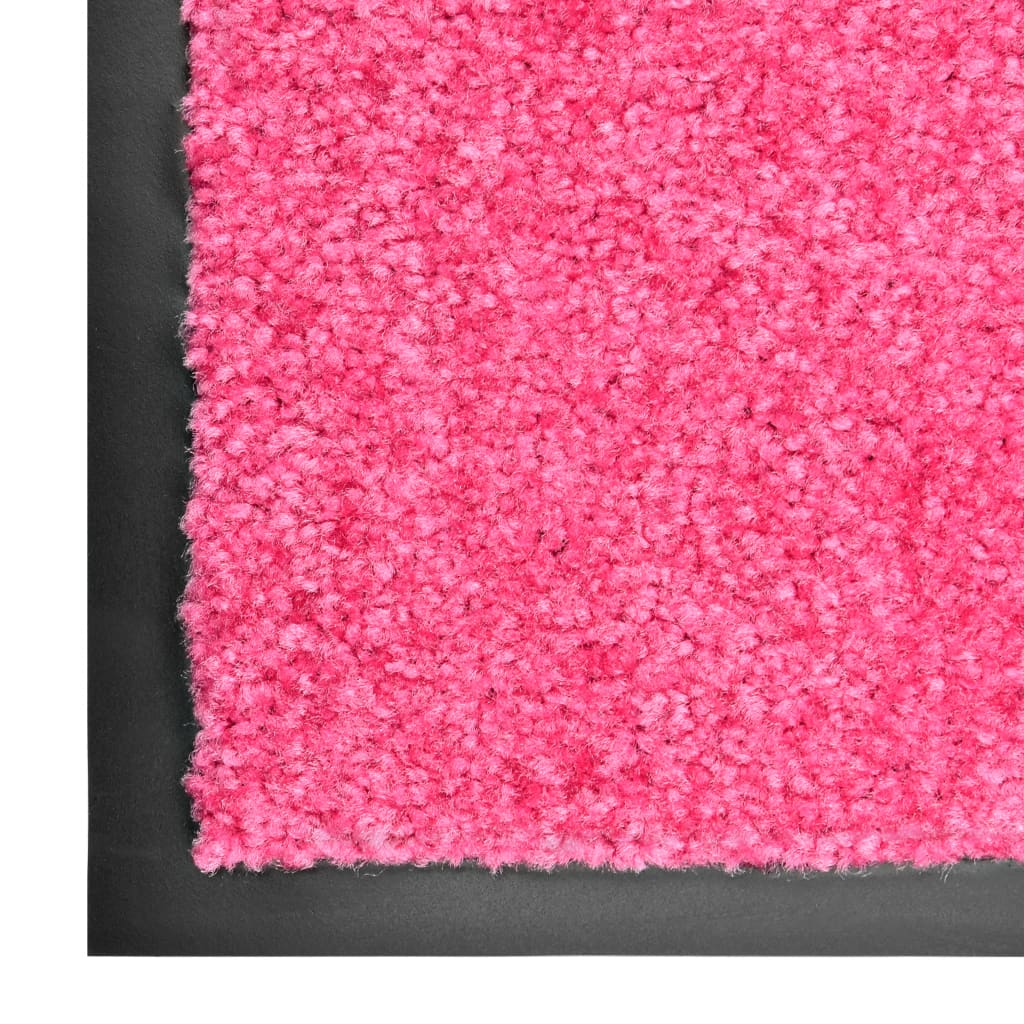vidaXL Wycieraczka z możliwością prania, różowa, 60 x 90 cm