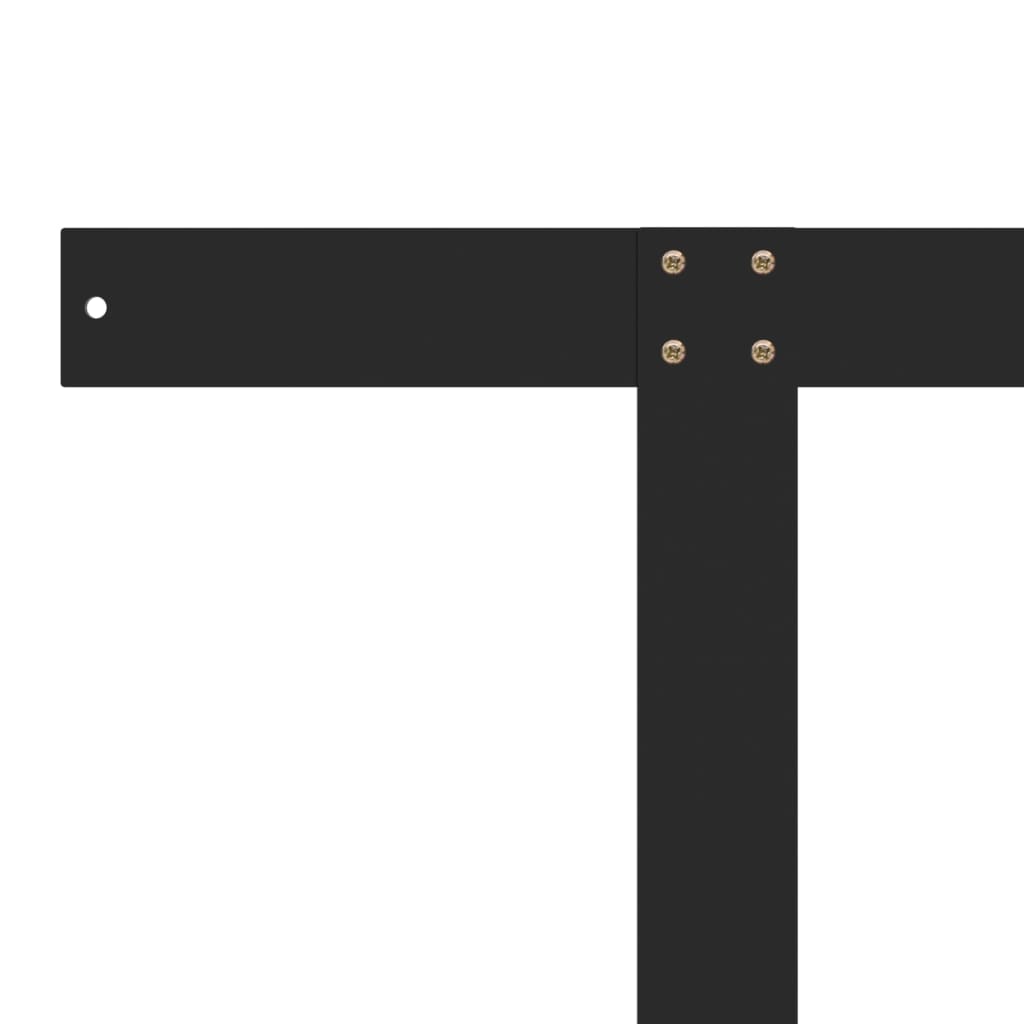 vidaXL Oparcie do sofy z palet, czarne, 110 cm, żelazo