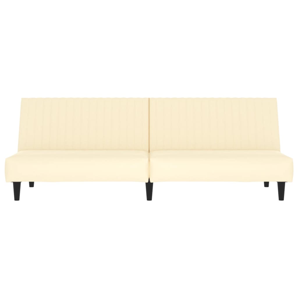 vidaXL 2-osobowa sofa, kremowa, sztuczna skóra