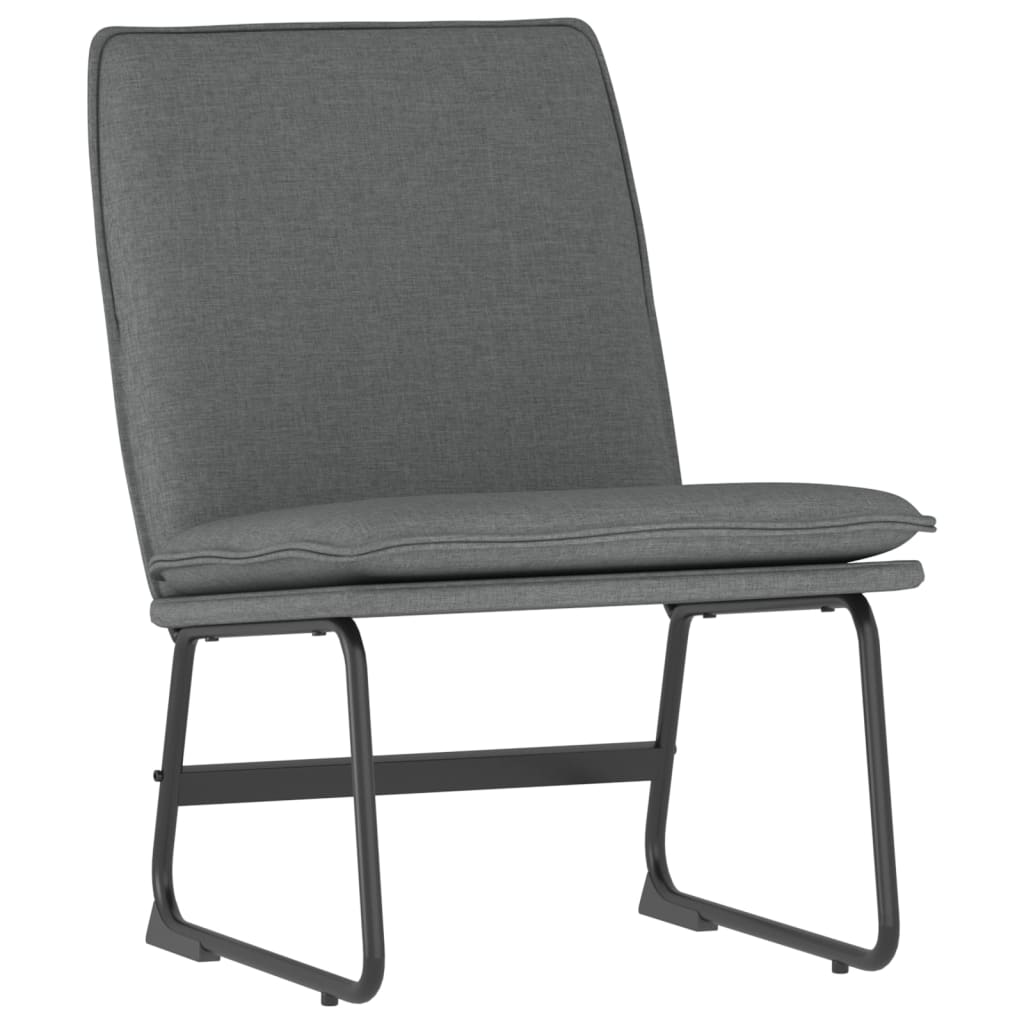vidaXL Krzesło wypoczynkowe, ciemnoszare, 52x75x76 cm, obite tkaniną