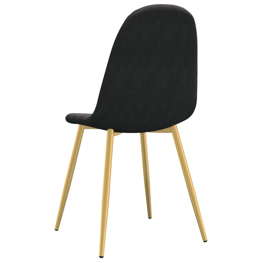 vidaXL Krzesła stołowe, 4 szt., czarne, obite aksamitem