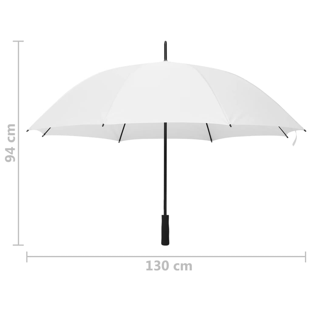 vidaXL Parasolka biała, 130 cm