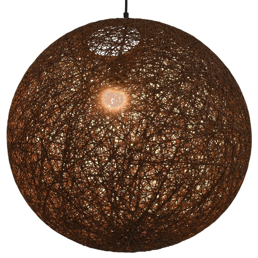 vidaXL Lampa wisząca, brązowa, kula, 55 cm, E27