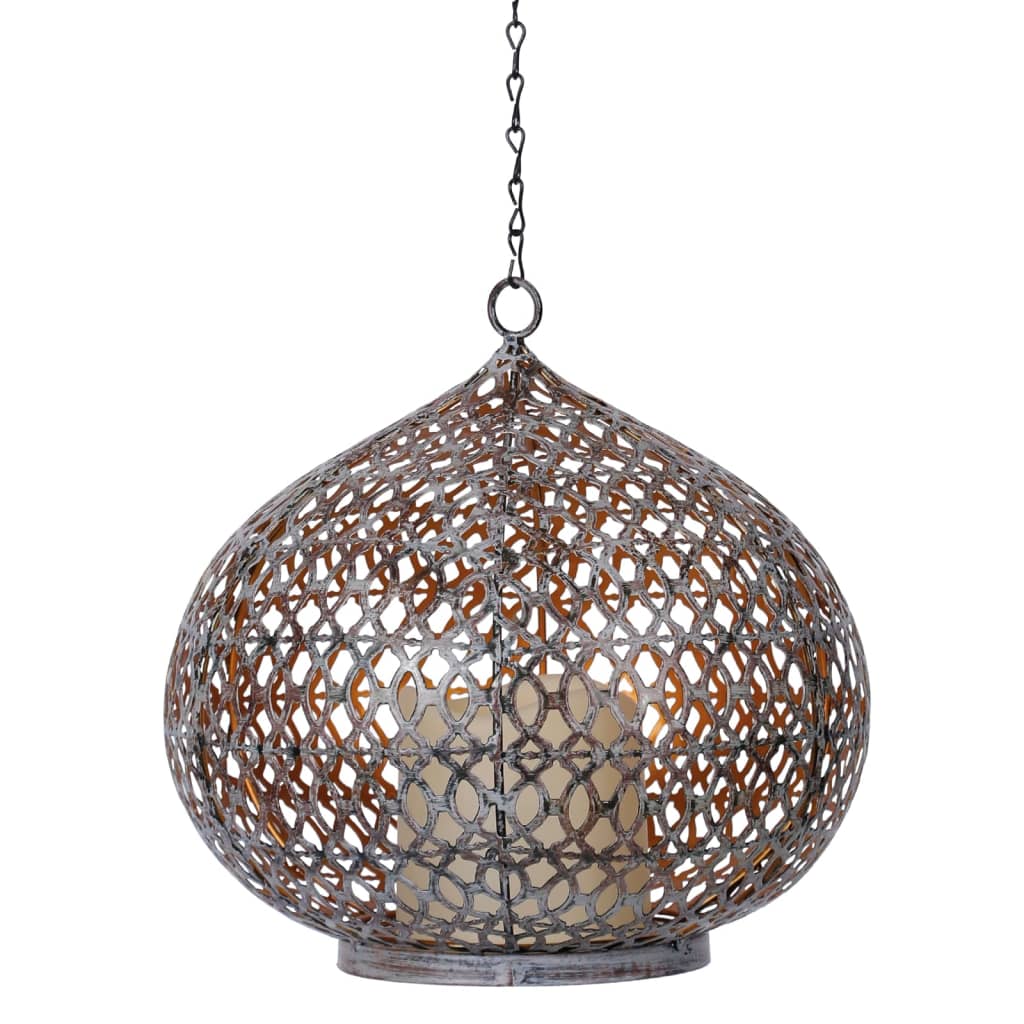 Luxform Orientalna lampa ogrodowa LED Edessa, rdzawe srebro