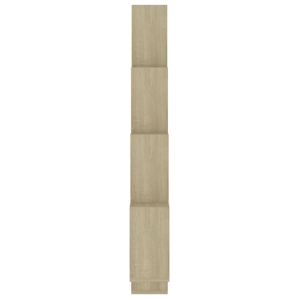 vidaXL Półka ścienna, kostka, dąb sonoma, 90x15x119 cm, płyta