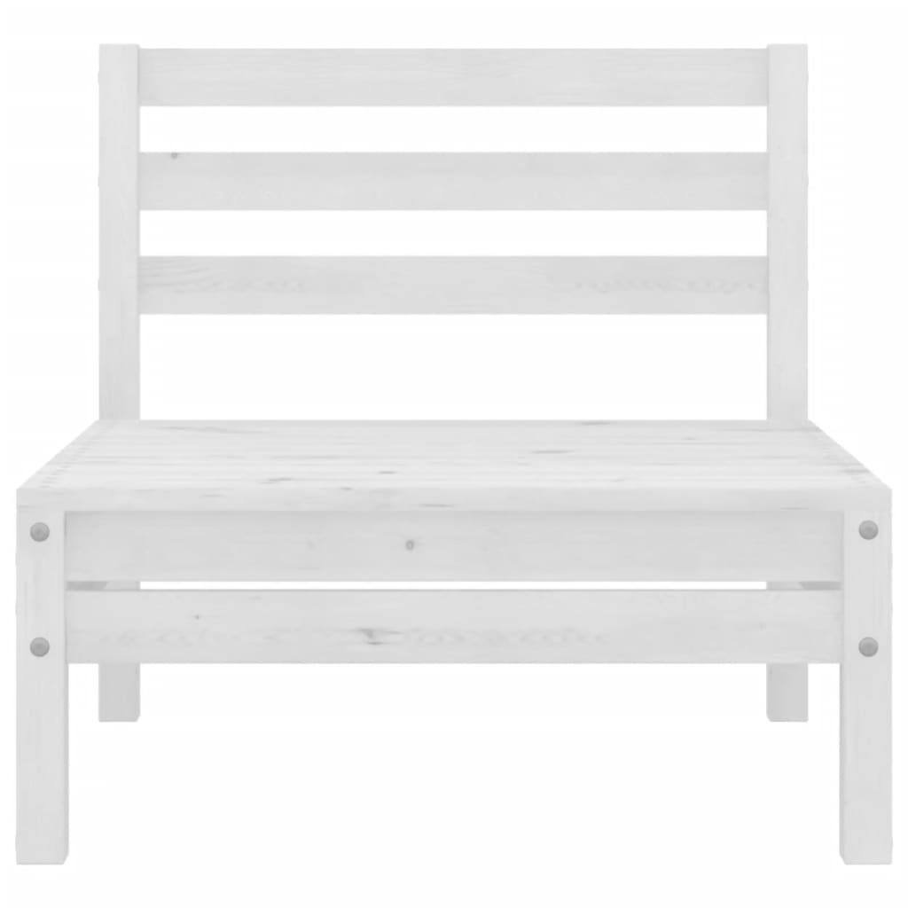vidaXL 2-osobowa sofa ogrodowa, biała, lite drewno sosnowe
