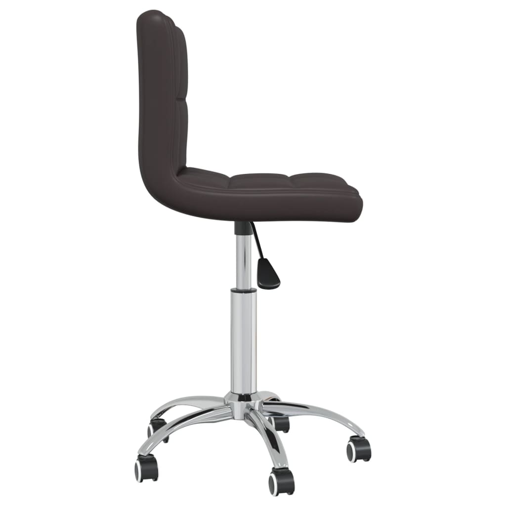 vidaXL Obrotowe krzesło stołowe, brązowe, obite sztuczną skórą