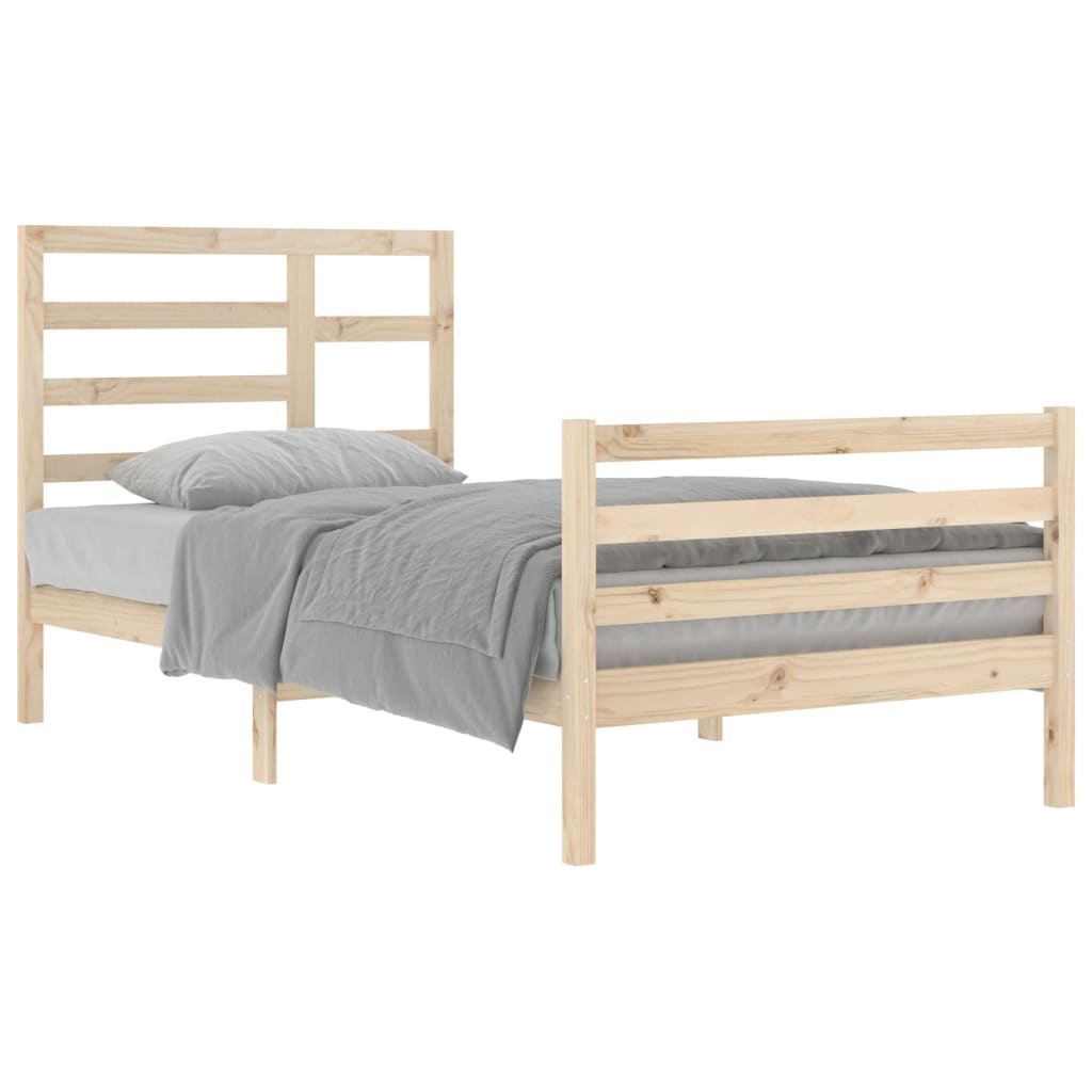 vidaXL Rama łóżka, lite drewno, 100 x 200 cm
