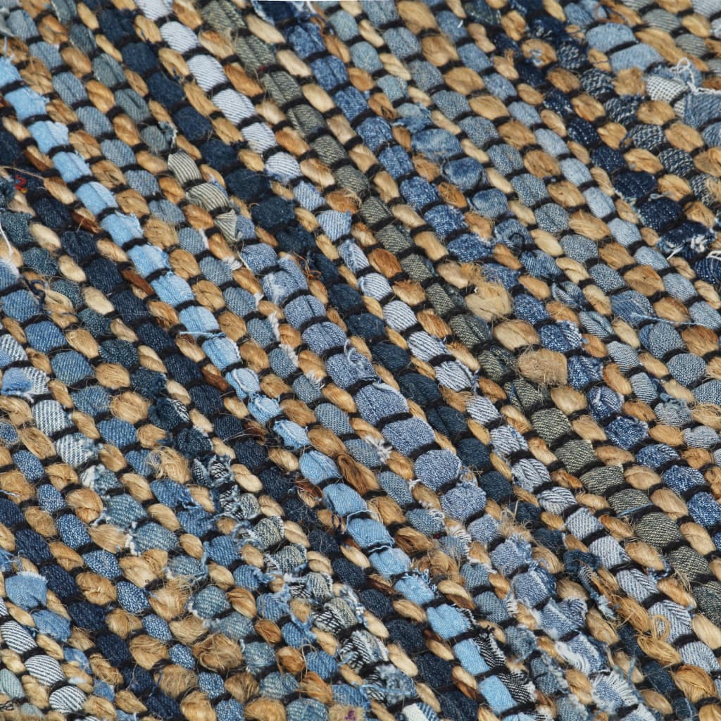 vidaXL Ręcznie tkany dywan Chindi, juta i dżins, 80x160 cm, kolorowy