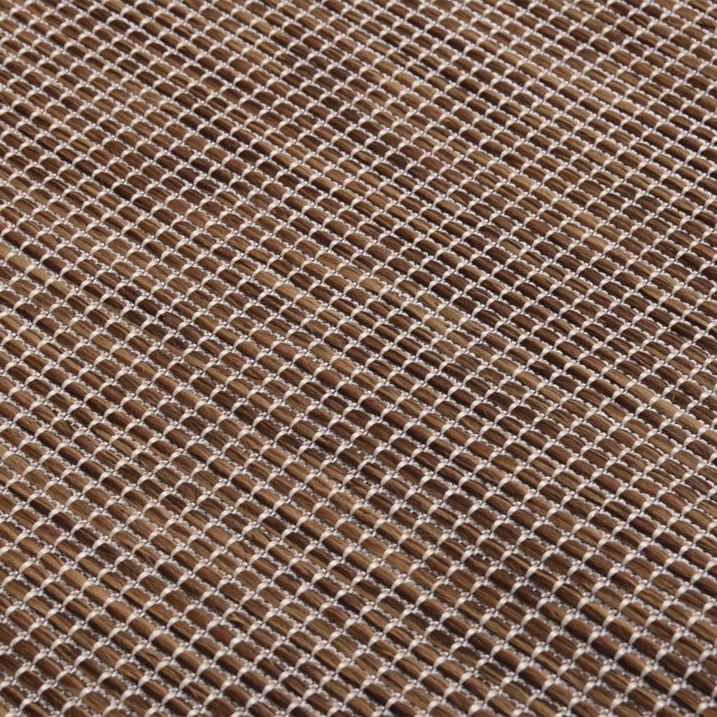 vidaXL Dywan zewnętrzny o płaskim splocie, 160x230 cm, brązowy