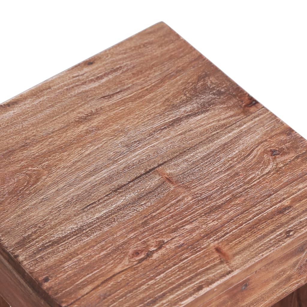 vidaXL Stolik kawowy, 30x30x30 cm, lite drewno z odzysku