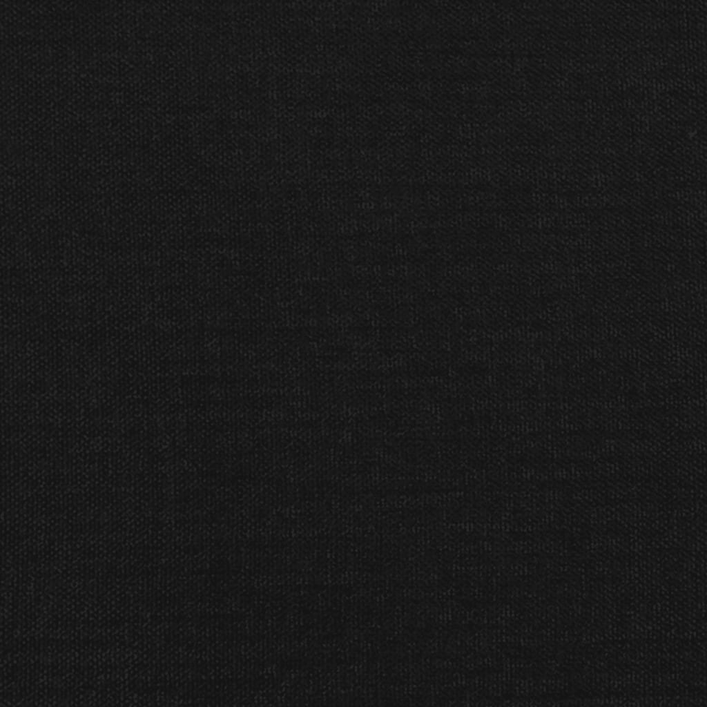 vidaXL Łóżko kontynentalne, czarne, tapicerowane tkaniną, 180x200 cm