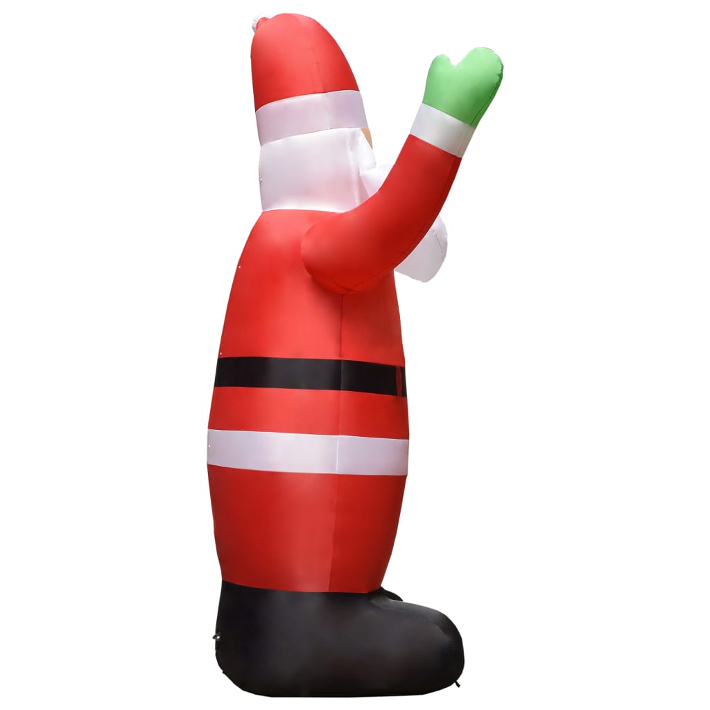 vidaXL Nadmuchiwany Mikołaj z LED, dekoracja świąteczna, IP44, 3 m