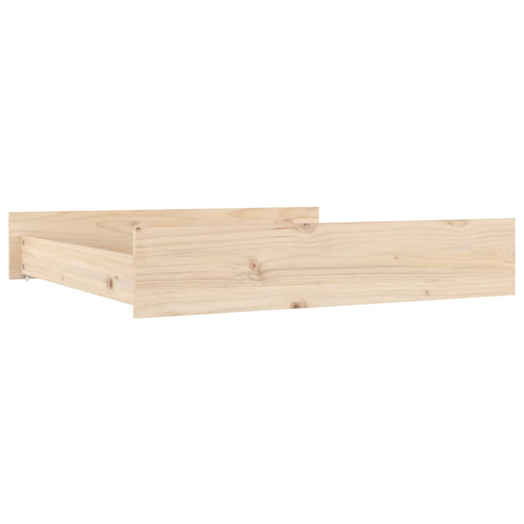 vidaXL Szuflady pod łóżko, 2 szt., lite drewno sosnowe