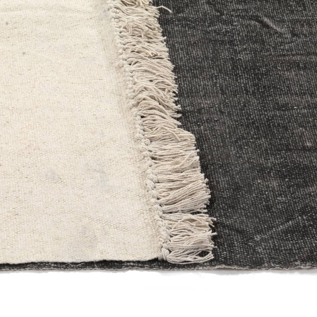 vidaXL Dywan typu kilim, bawełna, 200 x 290 cm, antracytowy