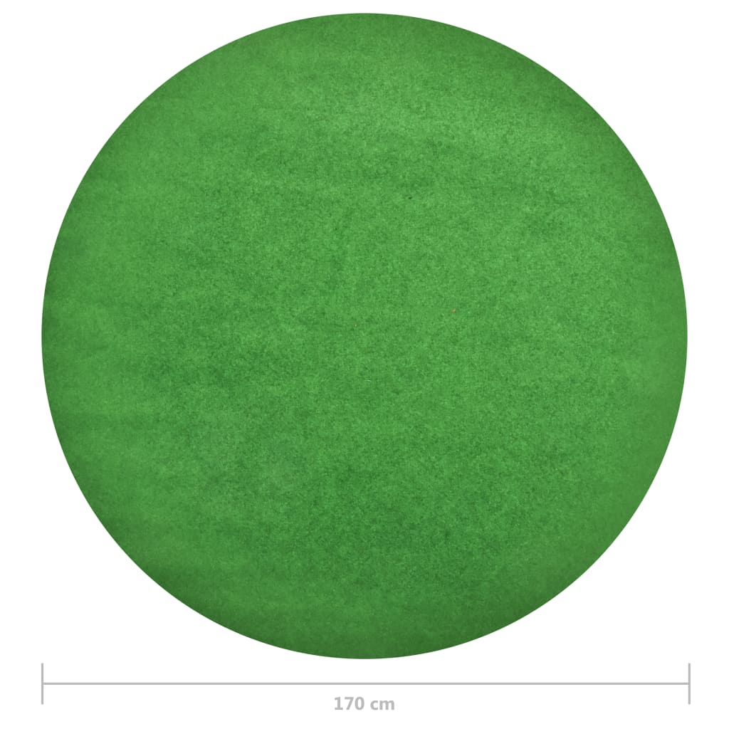 vidaXL Sztuczna trawa, spód z wypustkami, śr. 170 cm, zielona, okrągła