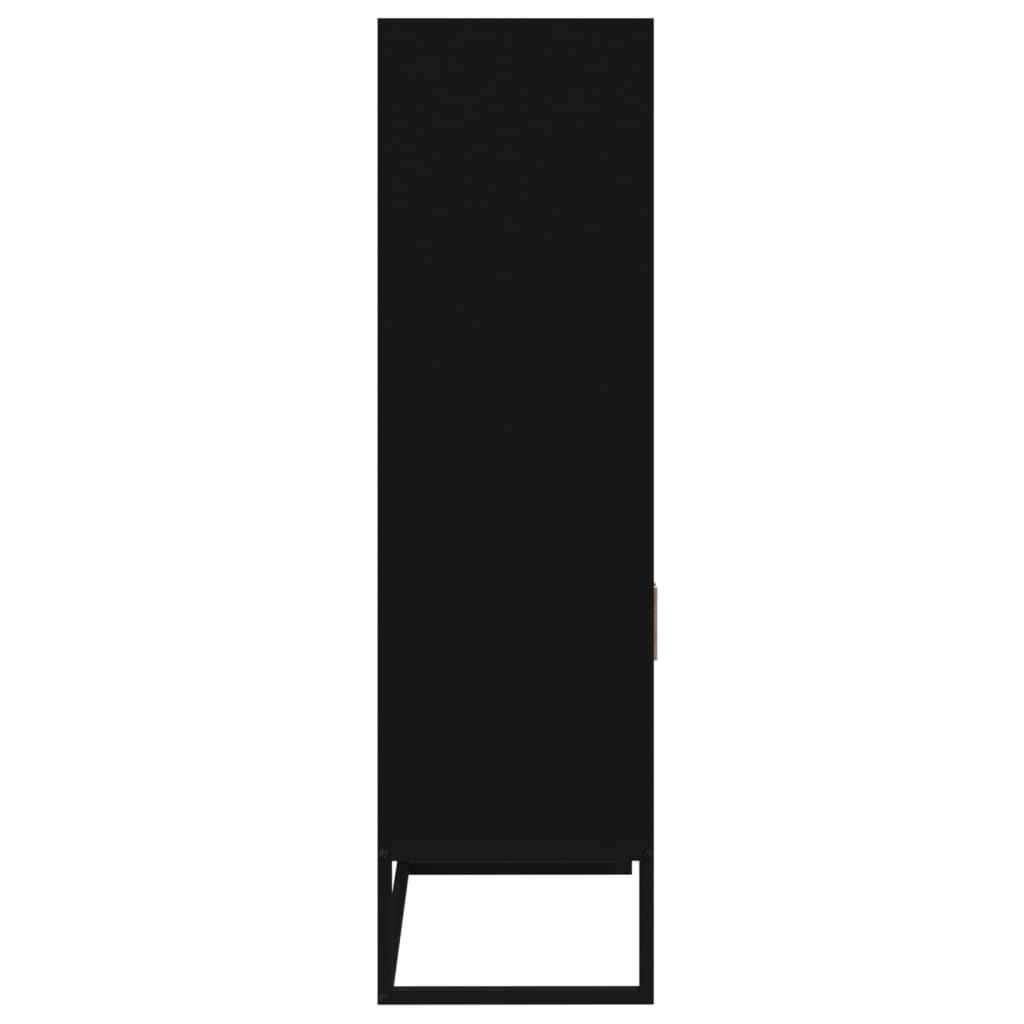 vidaXL Wysoka szafka, czarna, 60x35x125 cm, materiał drewnopochodny