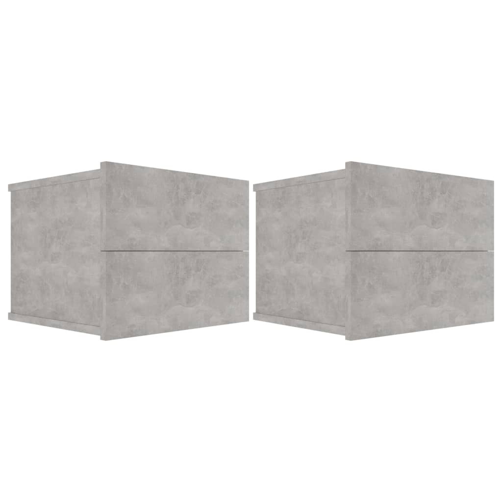 vidaXL Szafki nocne, 2 szt., szarość betonu, 40x30x30 cm