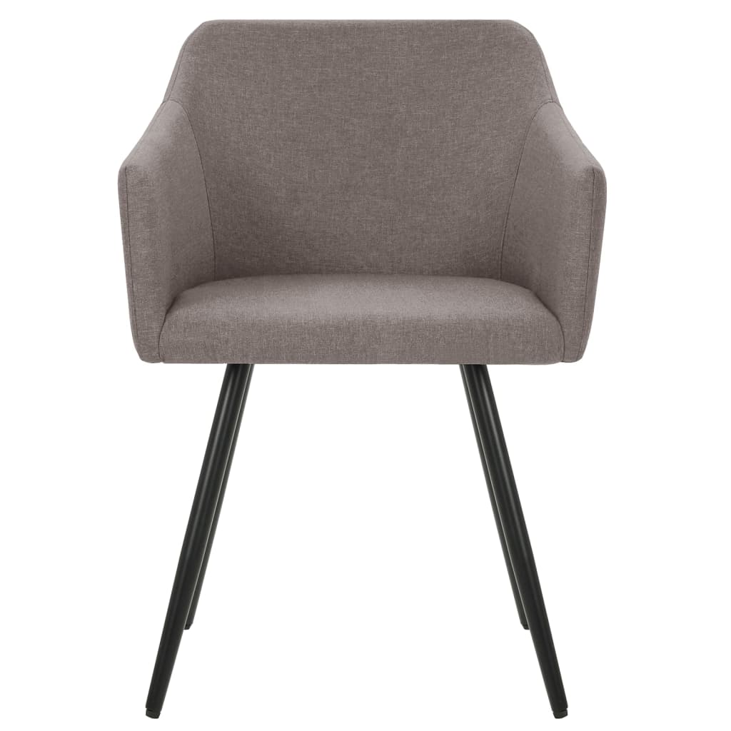 vidaXL Krzesła stołowe, 6 szt., kolor taupe, tapicerowane tkaniną