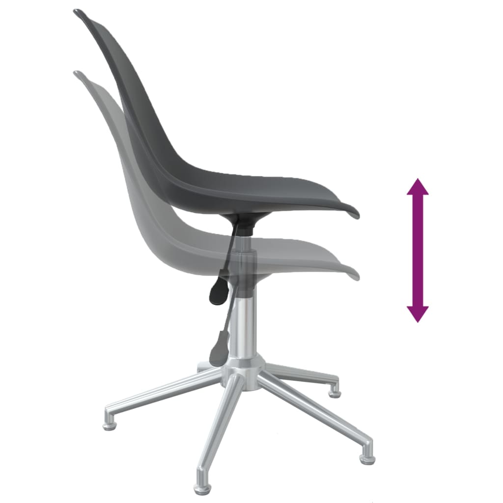 vidaXL Obrotowe krzesła stołowe, 4 szt., jasnoszare, PP