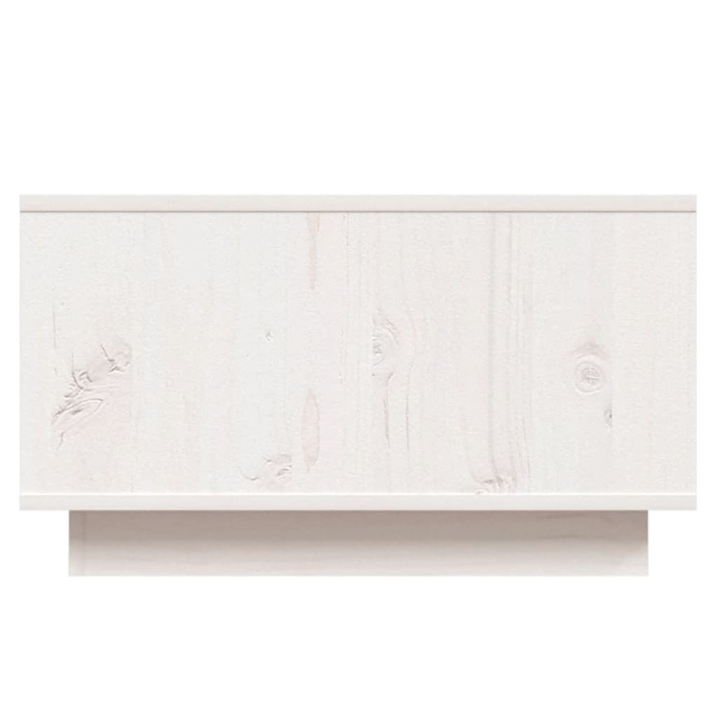vidaXL Stolik kawowy, biały, 55x56x32 cm, lite drewno sosnowe