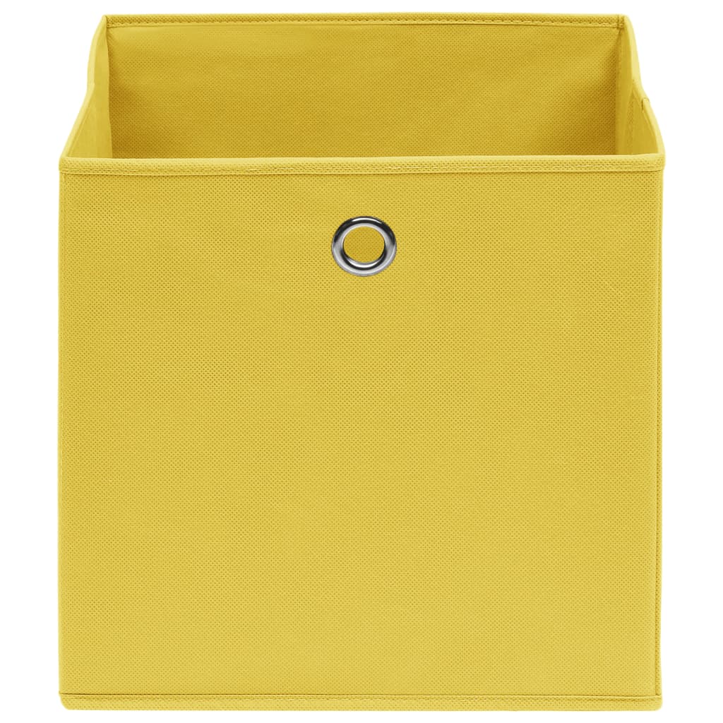 vidaXL Pudełka z włókniny, 4 szt. 28x28x28 cm, żółte