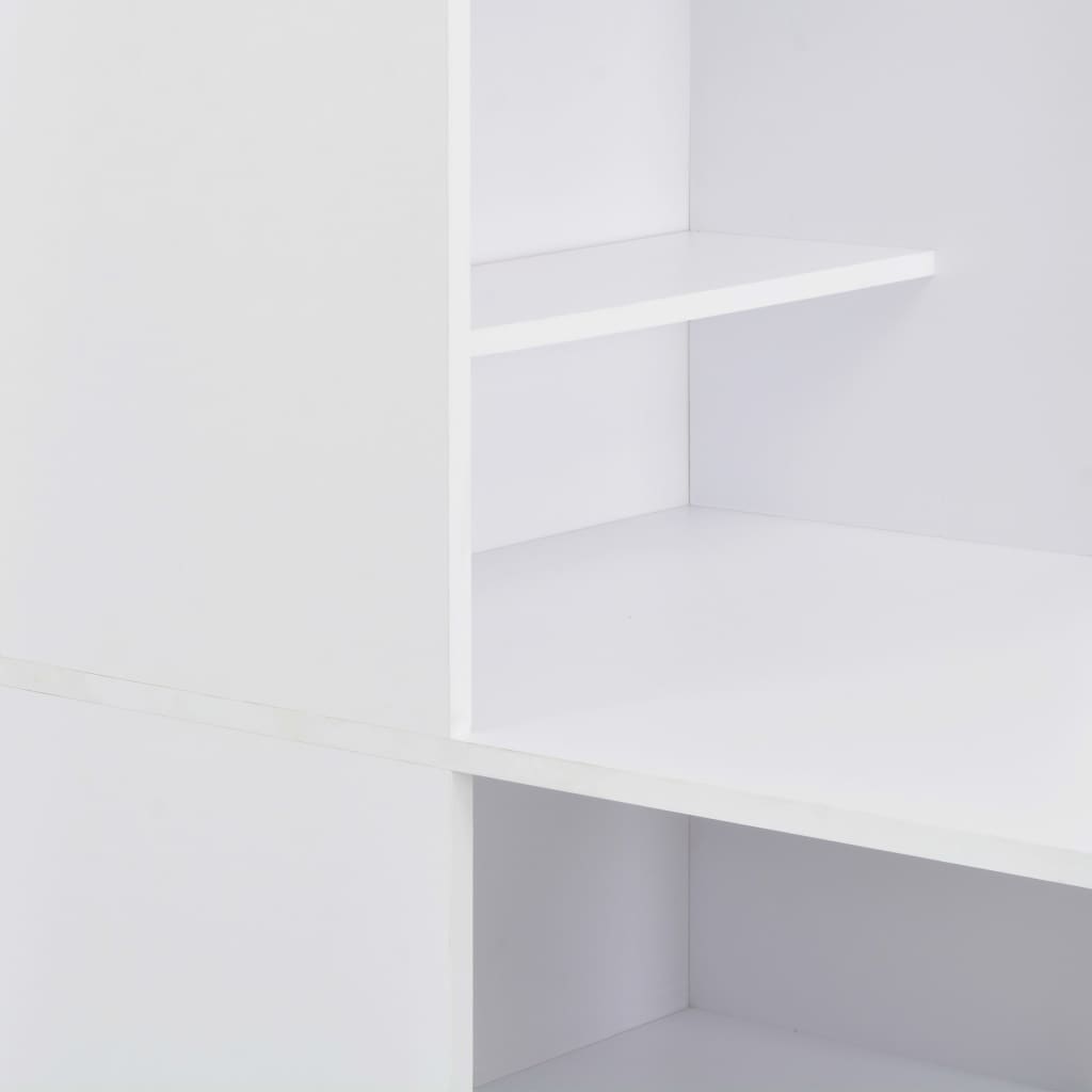 vidaXL Stolik barowy z szafką, biały, 115 x 59 x 200 cm