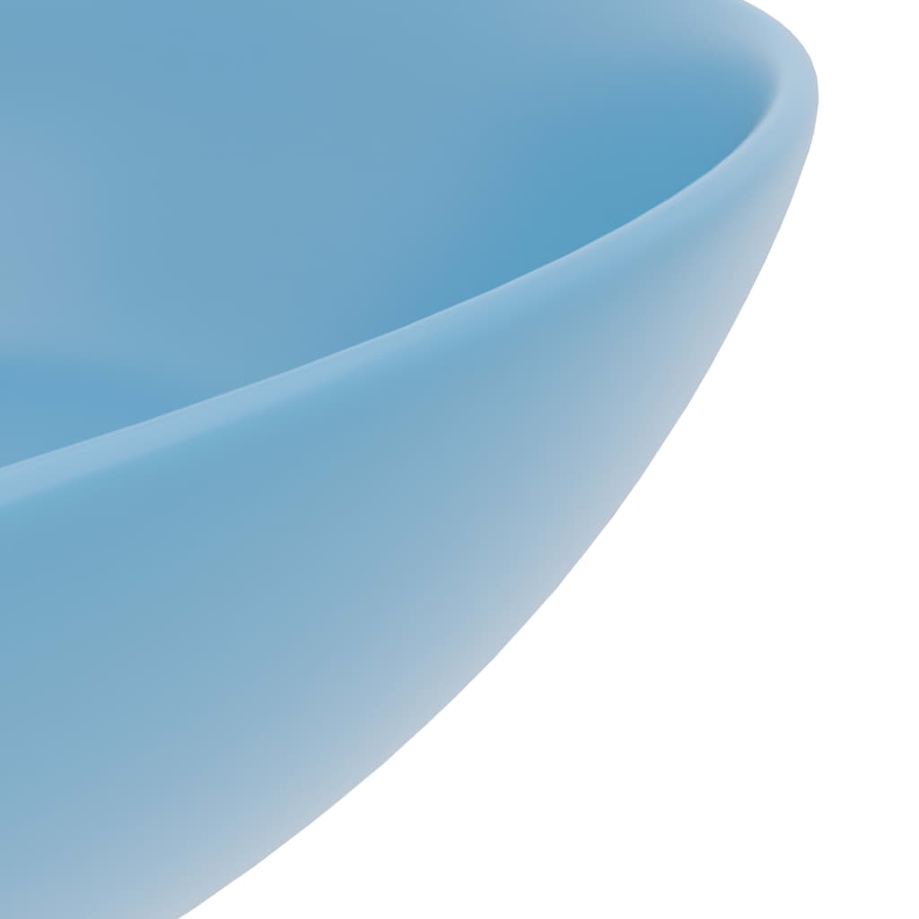 vidaXL Umywalka łazienkowa, ceramiczna, jasnoniebieska, okrągła